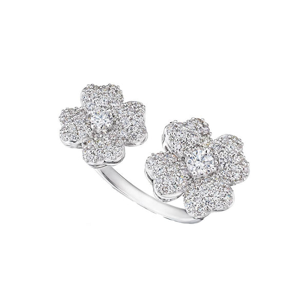 Split Band Cluster Pave Diamond Ring - 1