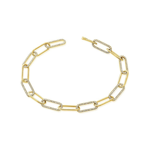Diamond Large Link Bracelet 0.84ctw - 1