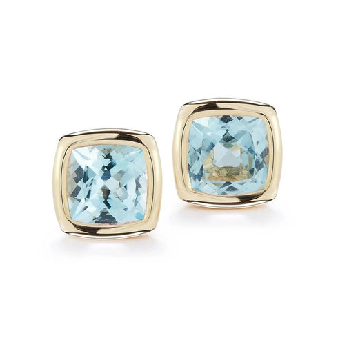 Gaia Studs with Blue Topaz - 1