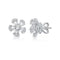 Cluster Flower Stud Diamond Earrings 0.7ctw - 1