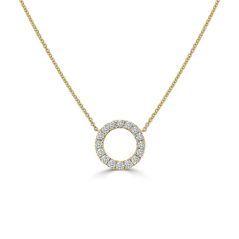Circle Diamond Pendant - 1