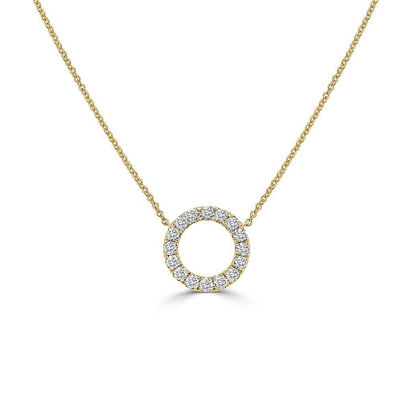 Circle Diamond Pendant - 1
