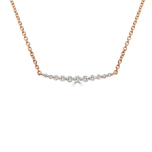 Graduated Diamond Necklace 0.16ctw - 1