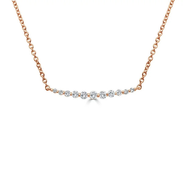 Graduated Diamond Necklace 0.16ctw - 1