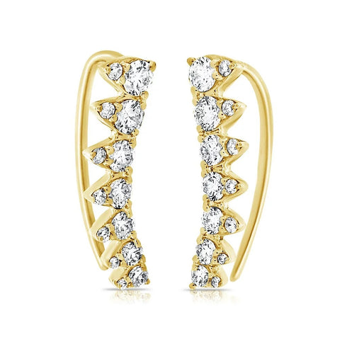 Climber Diamond Earrings 0.69ctw - 1