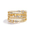 5 Row Split Shank Diamond Ring - 1