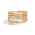 5 Row Split Shank Diamond Ring - 2