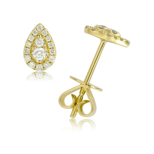 Halo Stud Diamond Earrings - 1