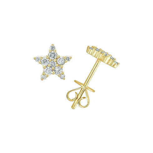 Star Stud Diamond Earrings 0.34ctw - 1