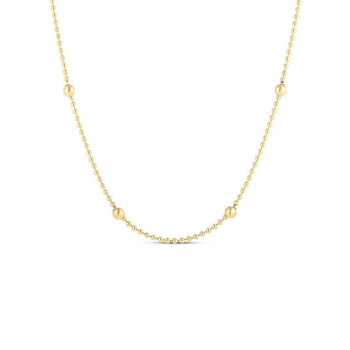 Designer Gold Bead Bead Necklace - 1