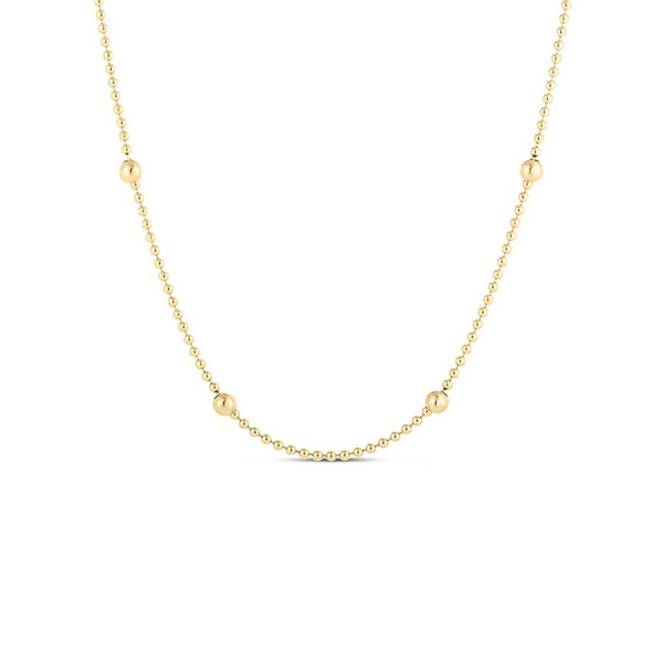 Designer Gold Bead Bead Necklace - 1