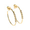5 Bezel Set Diamond Hoop Earrings - 1