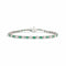 Flexible Graduated Round Emerald And Diamond Bracelet - 1