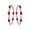 In Out Hoop Oval Diamond And Ruby Earrings - 1