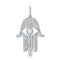 Diamond Evil Eye Hand Charm - 1