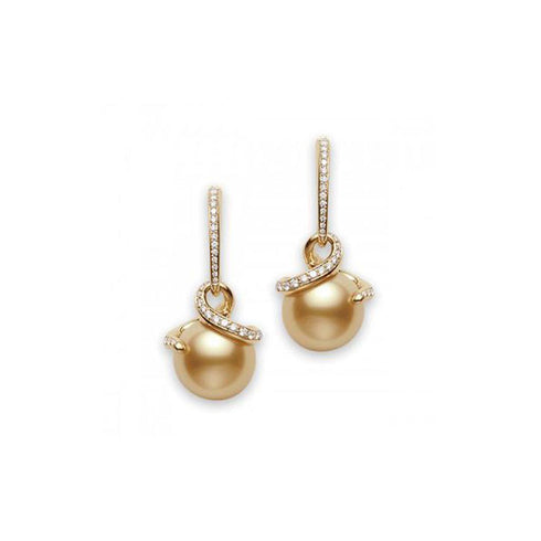 Twist White South Sea Cultured Pearl Earrings - 1