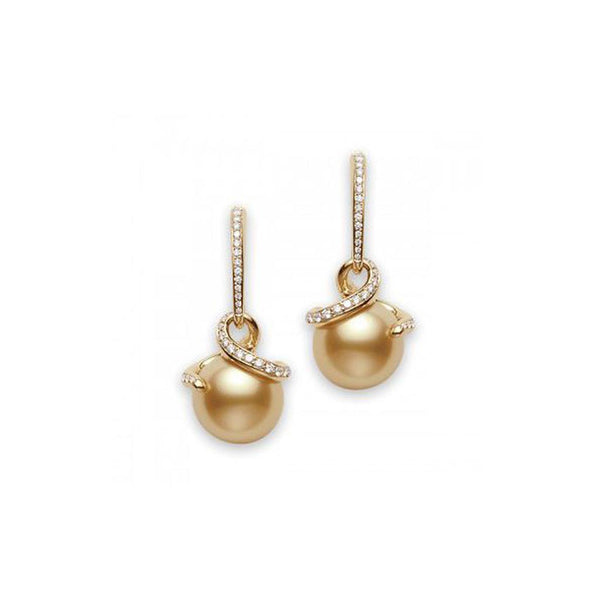 Twist White South Sea Cultured Pearl Earrings - 1