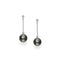 Black South Sea Cultured Pearl And Diamond Drop Earrings - 1