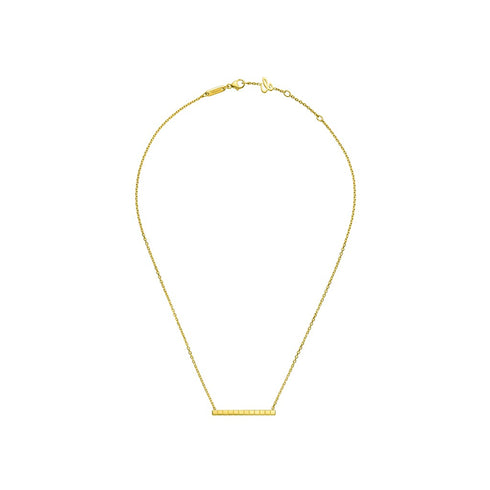 Ice Cube Gold Cube Bar Pendant - 1