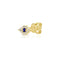 Diamond Sapphire Evil Eye Stud - 1