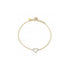 Petite Open Heart Diamond Charm Bracelet - 1