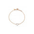 Petite Open Heart Diamond Charm Bracelet - 3