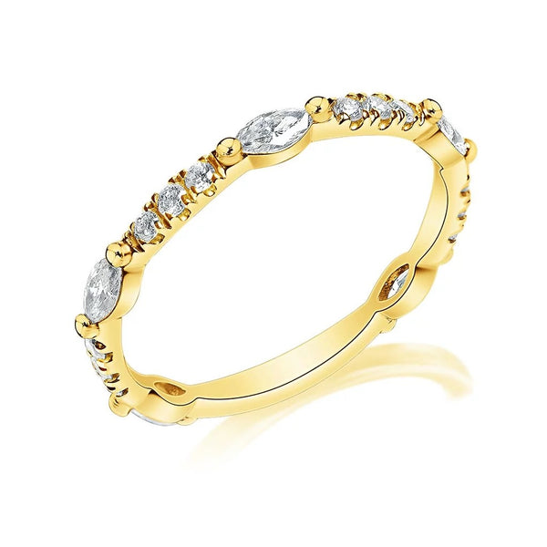 Marquise Diamond Spaced Band - 1