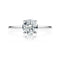Round Solitaire Thin Band Engagement Ring - 1