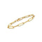 Designer Gold Paperclip Bracelet - 1