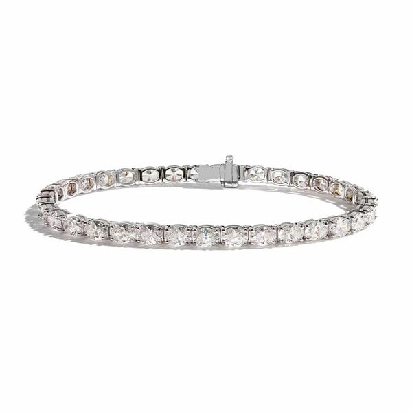 Tennis Chunky Oval Diamond Bracelet - 1