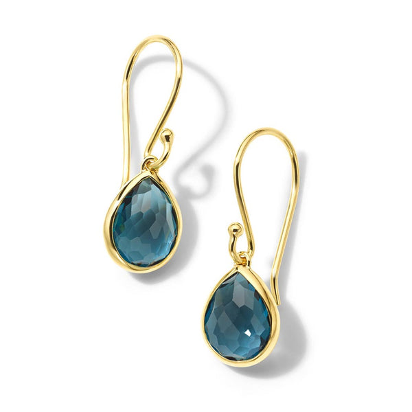 Teeny London Blue Topaz Teardrop Earrings - 1