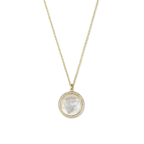 Medium Pendant Necklace With Diamonds - 1