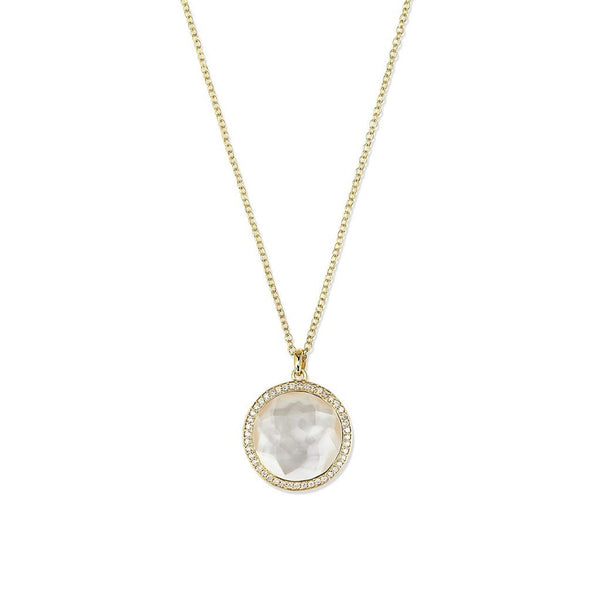 Medium Pendant Necklace With Diamonds - 1