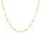 Designer Gold Paperclip & Round 19in Chain Necklace - 1