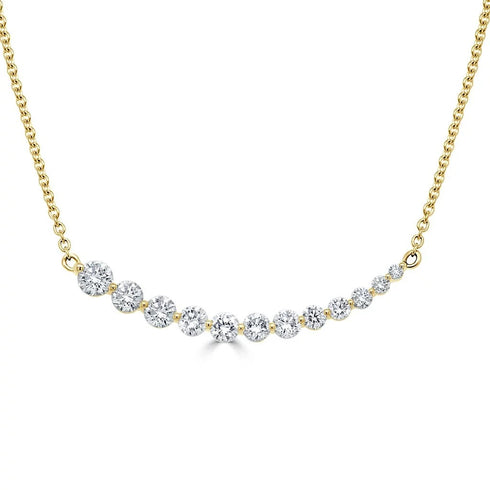 Graduated Diamond Necklace 0.8ctw - 1