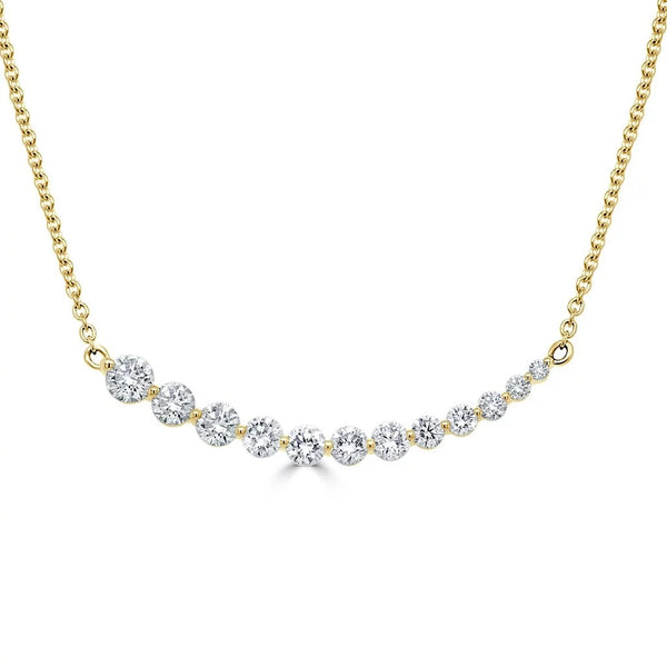 Graduated Diamond Necklace 0.8ctw - 1