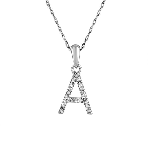 Block Letter Diamond Pendant - 1