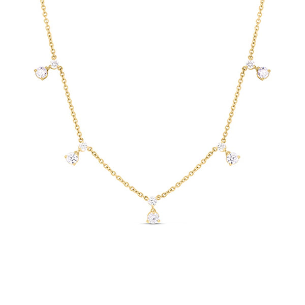 Diamonds By The Inch Station Lariat Bezel Round Diamond Necklace - 1