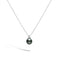 Rhodium Plated Black South Sea Pendant Necklace - 1
