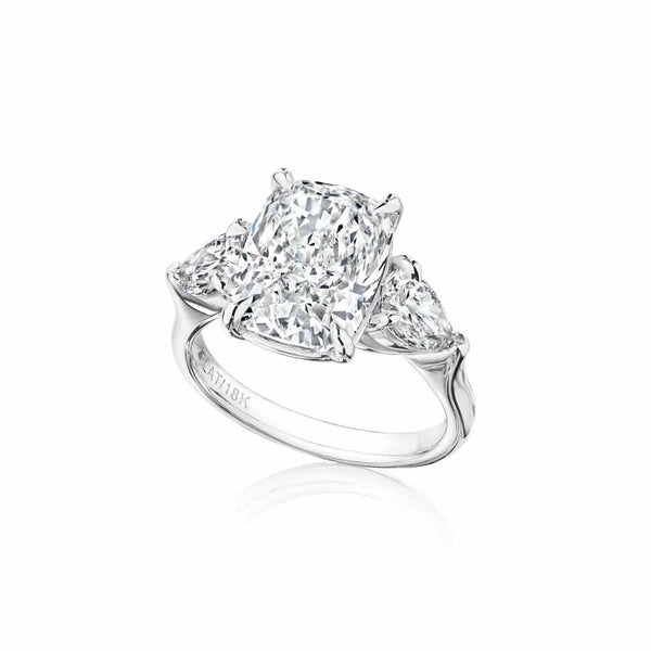 Chunky Prong Pear Diamond Engagement Ring - 1