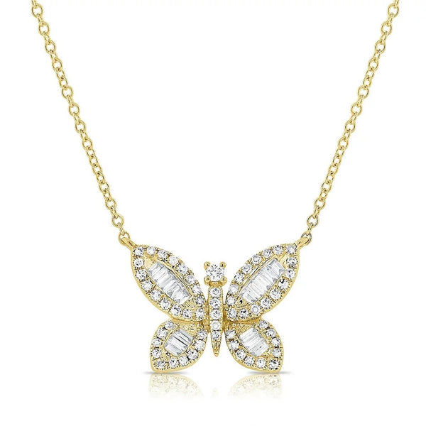 Butterfly Link Diamond Pendant - 1