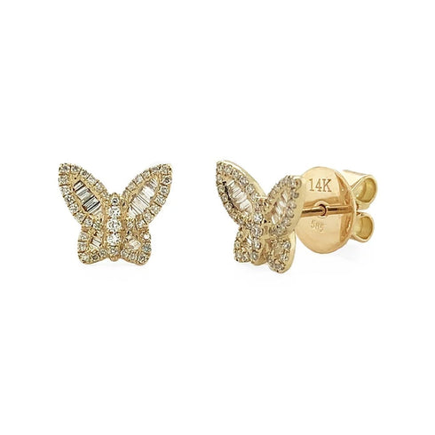 Butterfly Stud Diamond Earrings 0.43ctw - 1