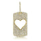Dog Tag Heart Pave Diamond Pendant - 1