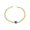 Evil Eye Pave Diamond And Blue Sapphire Bracelet - 1