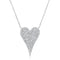 Heart Heart Pave 0.75in Diamond Pendant - 1