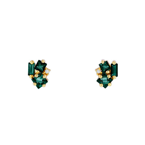 Nadima Green Envy Topaz Cluster Studs - 1