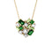 Green Amethyst And Peridot Heart Pendant - 1