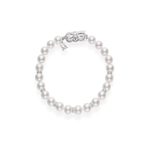 Akoya Cultured Pearl And Diamond Bracelet - 1