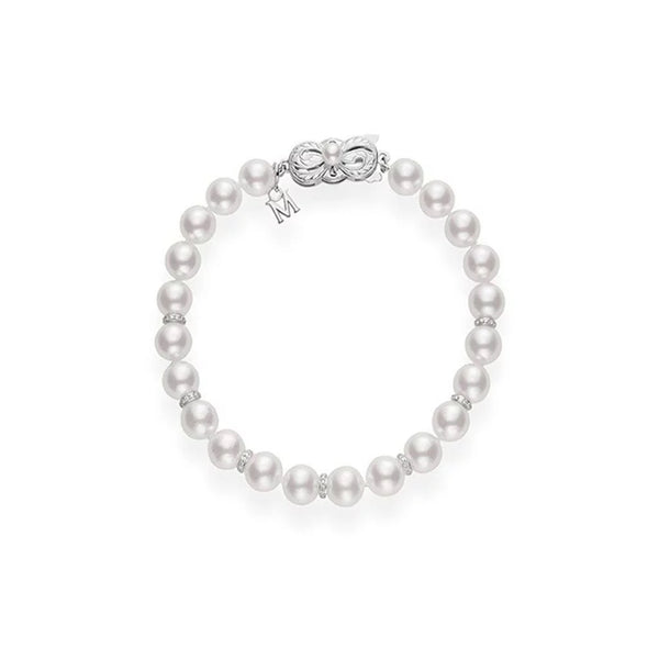 Akoya Cultured Pearl And Diamond Bracelet - 1