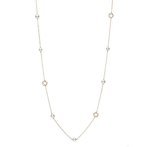 Cherry Blossom Akoya Cultured Pearl Necklace - 1